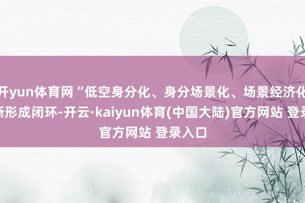 开yun体育网“低空身分化、身分场景化、场景经济化”渐渐形成闭环-开云·kaiyun体育(中国大陆)