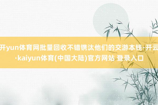 开yun体育网批量回收不错镌汰他们的交游本钱-开云·kaiyun体育(中国大陆)官方网站 登录入口